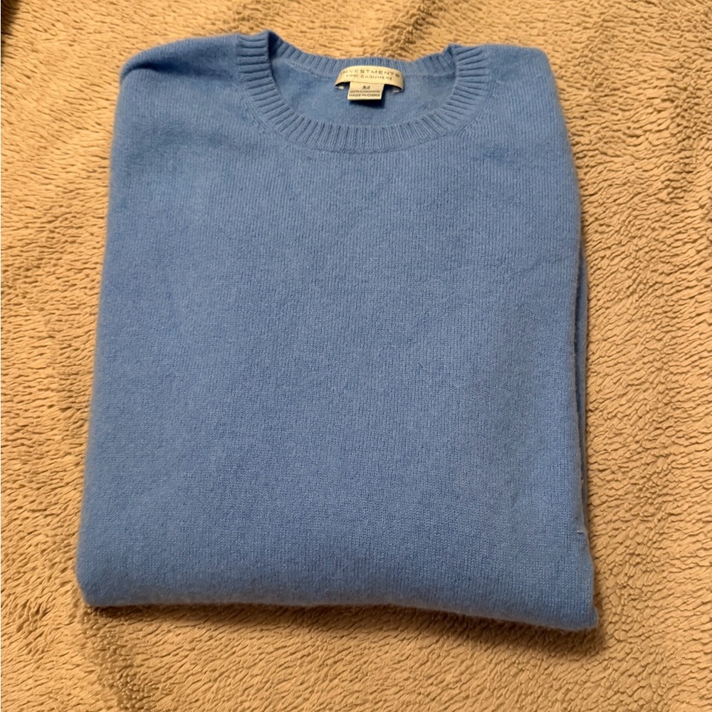 Investments Light Blue Crewneck Sweater - Men
